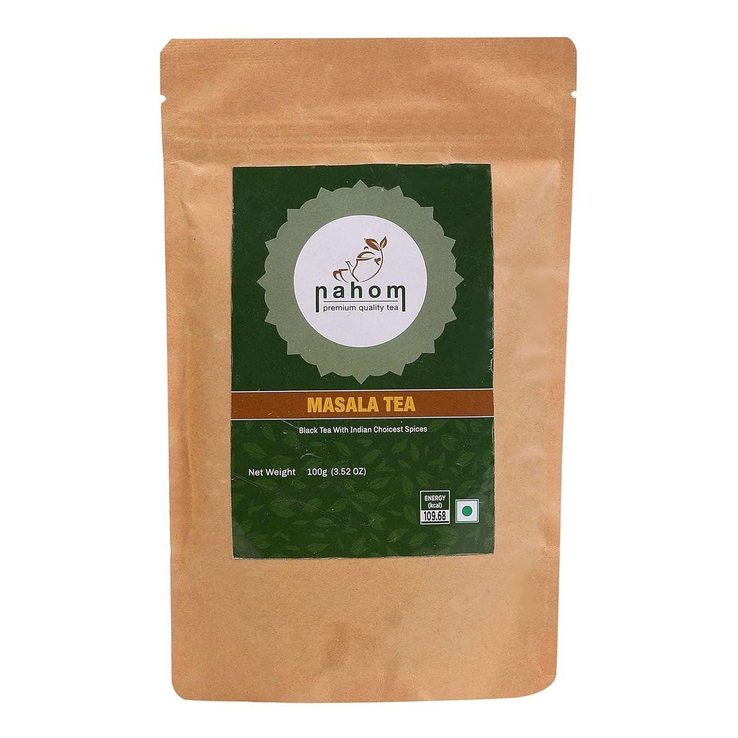 Té de hojas sueltas Masala Chai de la India | 50 tazas, mezcla de té negro, canela, cardamomo, pimienta negra | Té Masala especiado | Chai Latte Adecuado Bolsa de 3.53 oz/ 100 g