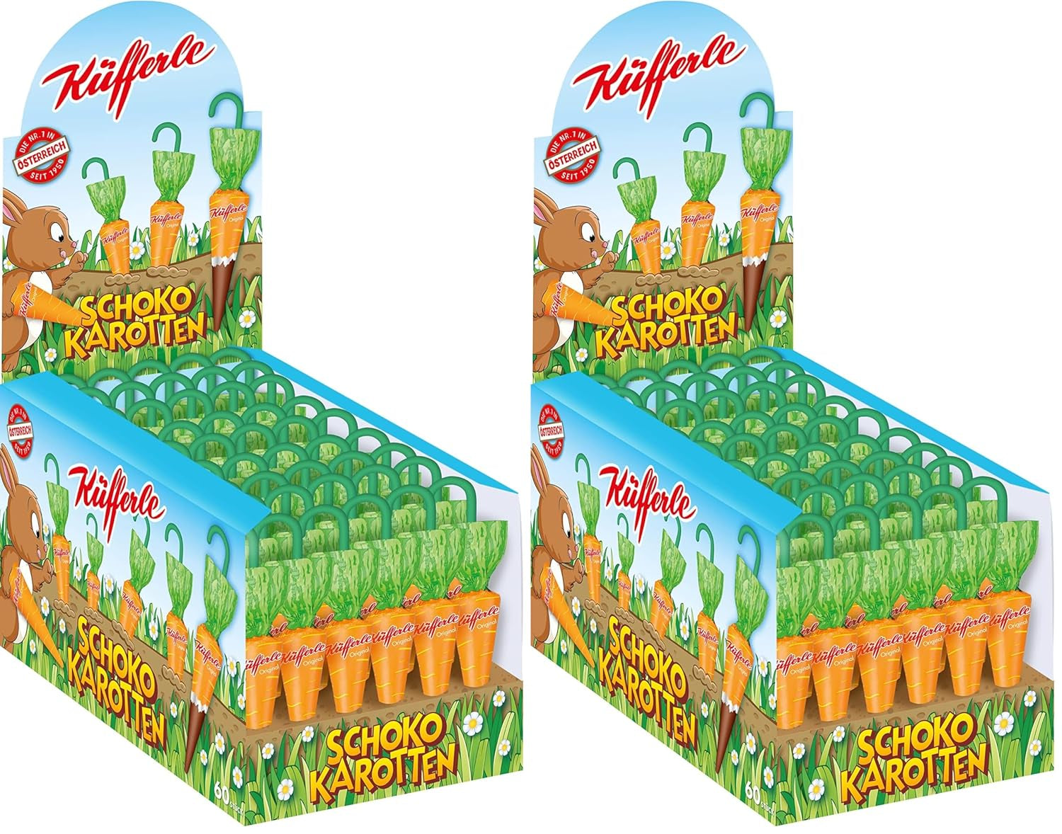 Küfferle, Zanahorias con chocolate original 810 g 60 uds., Chocolate con leche, 1 unidad
