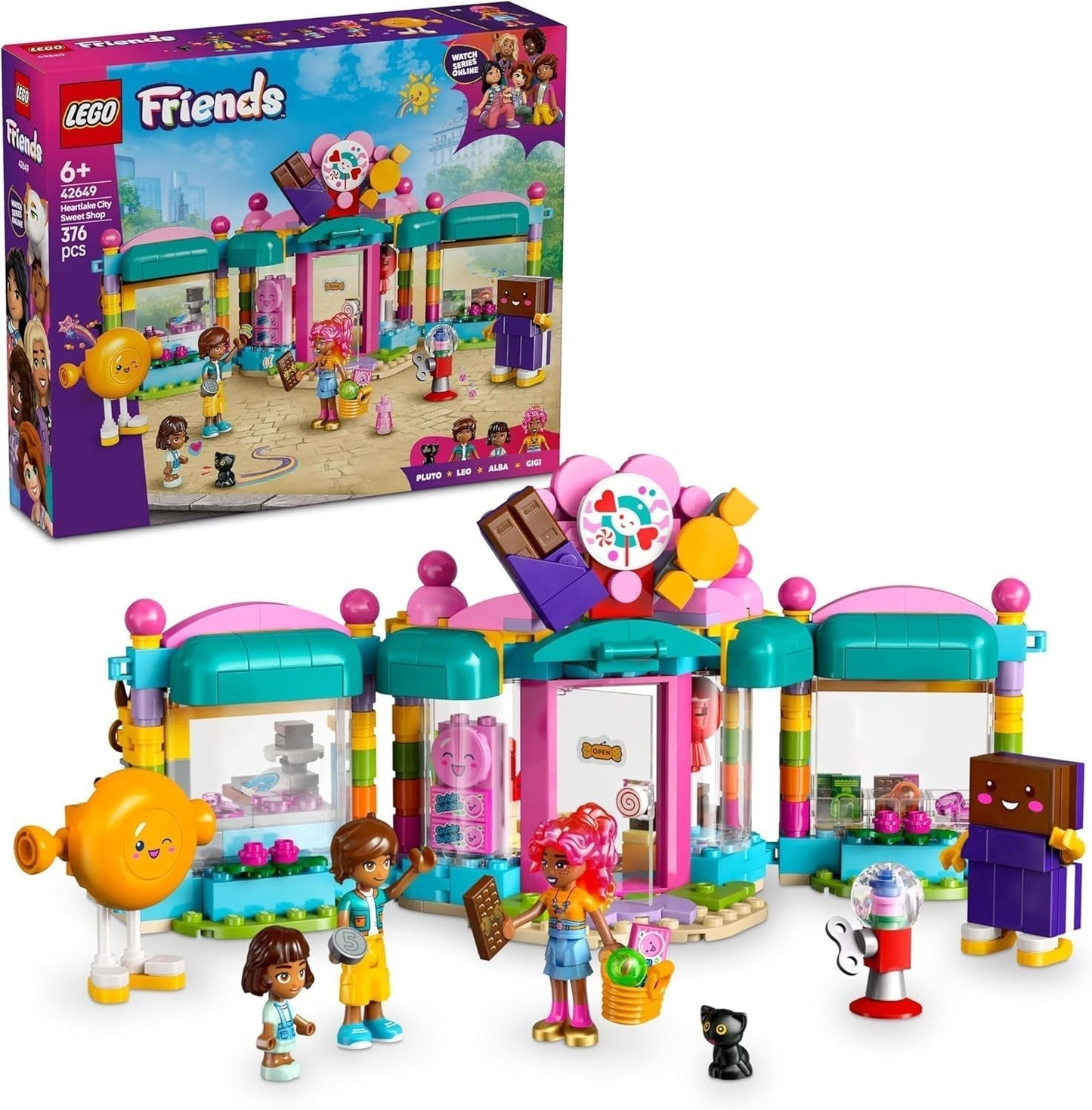LEGO Friends Heartlake City Shop Set de juego para niñas a partir de 6 años, 2 minimuñecas, juego de rol, micromuñeca y juguete para gatos 42649 Juegos de construcción Besuche den LEGO-Store Default Title
