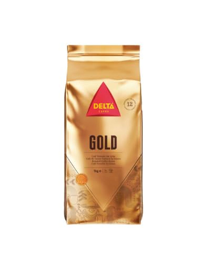Café natural Delta Gold - 1 kg en grano entero - Mezcla premium de Arábica y Robusta