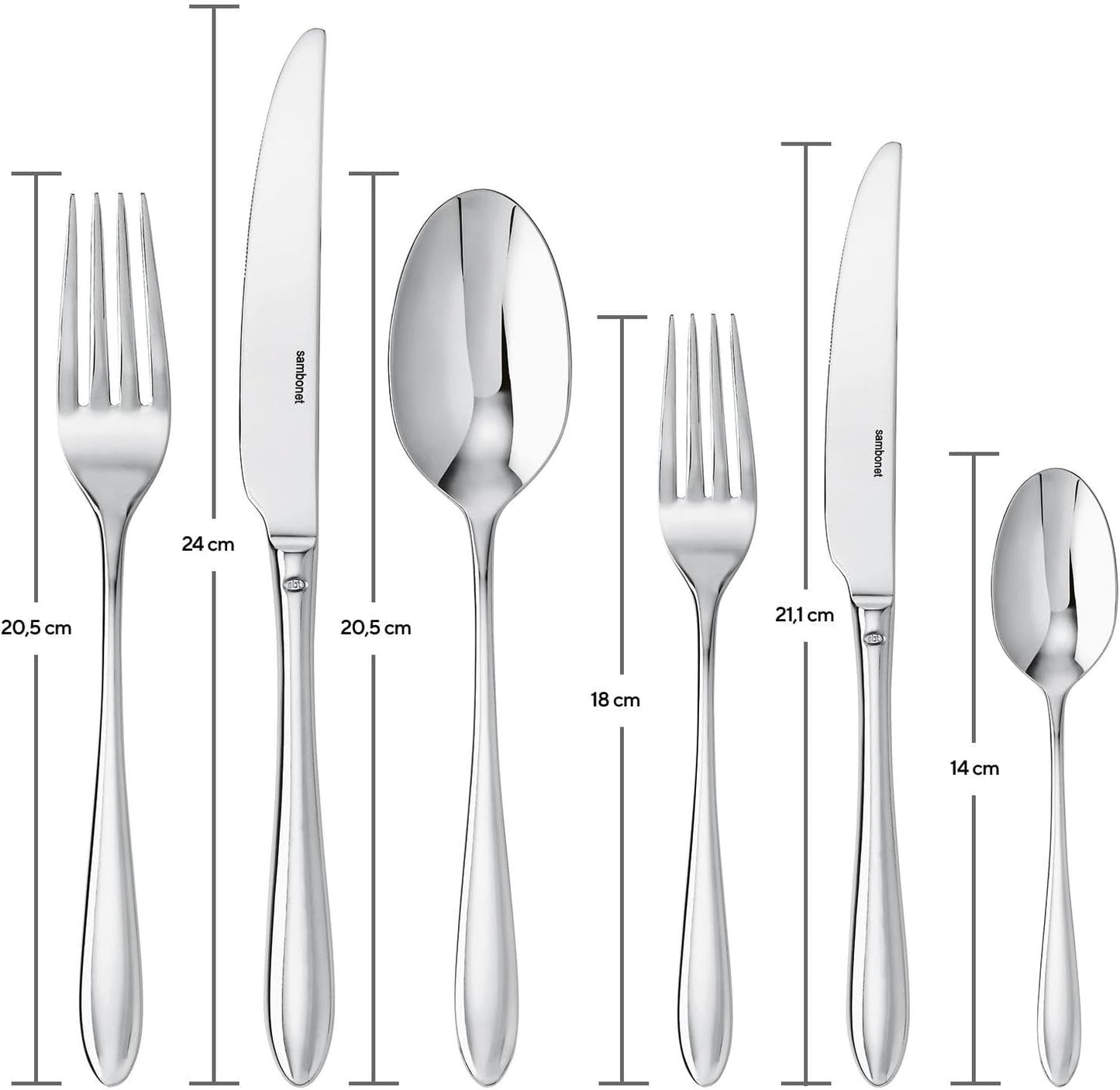 Sambonet 52515-83 Vajilla monobloque Dream, 36 piezas Cocina Naty Shop