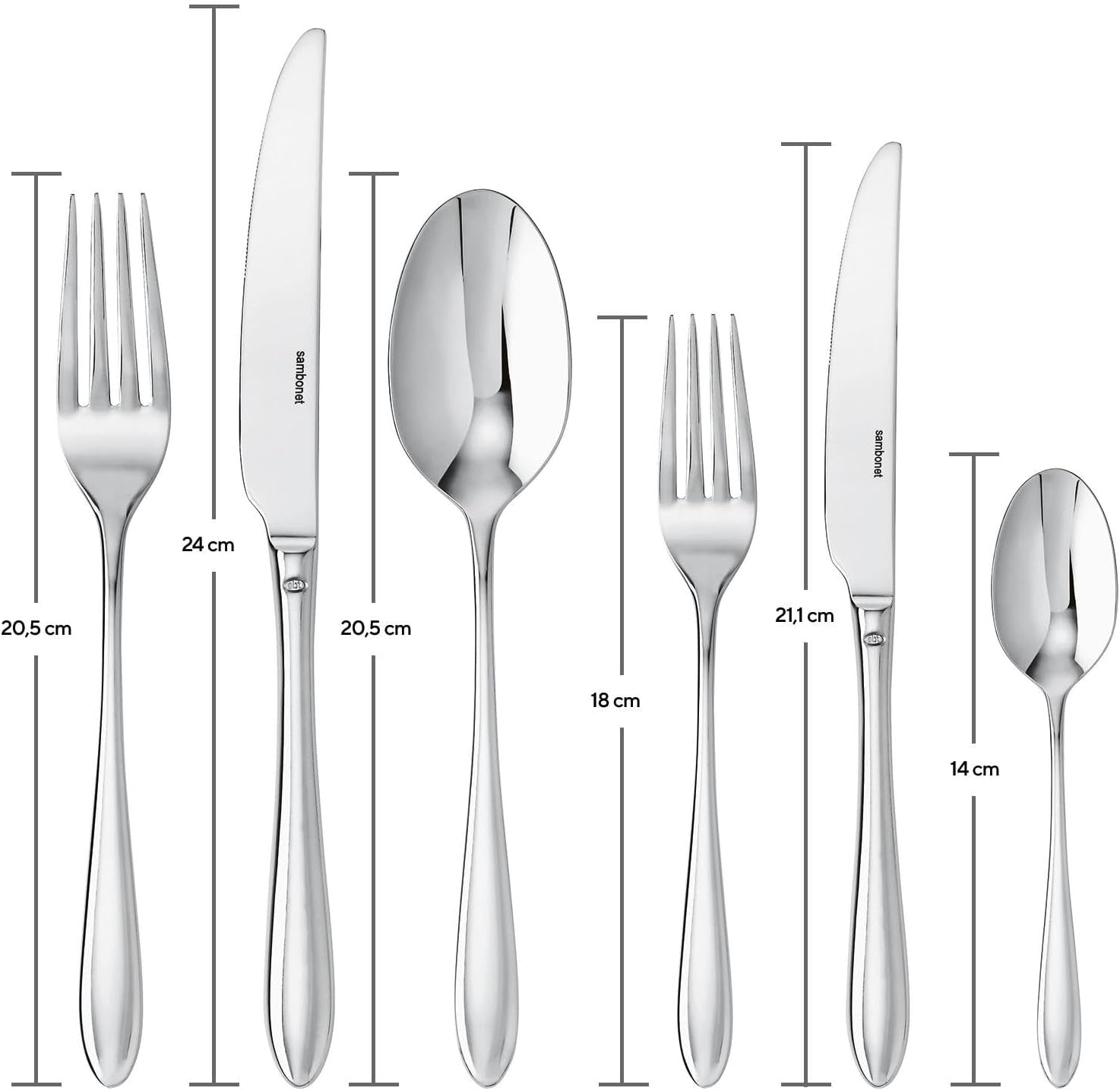 Sambonet 52515-83 Vajilla monobloque Dream, 36 piezas Cocina Naty Shop
