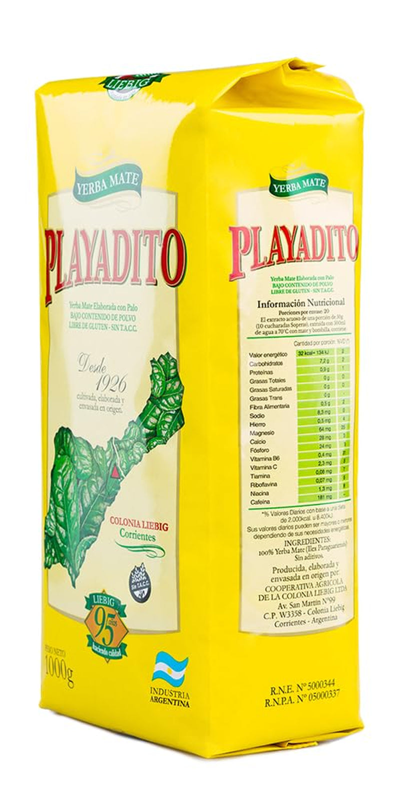 Té Yerba Mate 1 kg - paquete de 3 - antioxidante, energizante, contiene minerales y vitamina B - de Argentina