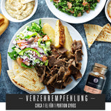 Ankerkraut Gyros, Gewürzmischung für Gyros, egal ob aus der Pfanne oder vom Grill, mit Zwiebel, Knoblauch, Mejorana, Comino, Piment and mehr, 80 g im Korkenglas