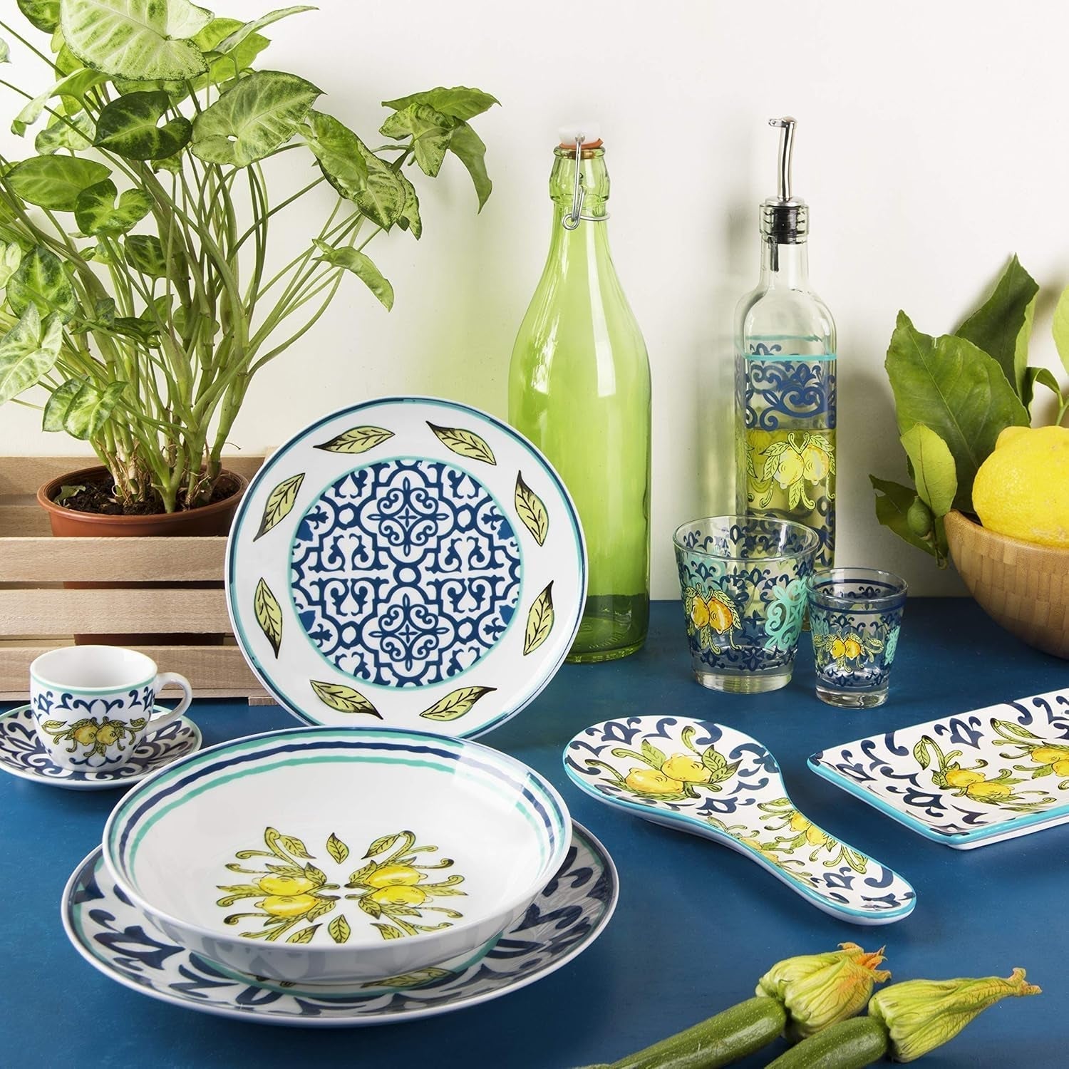 Excelsa Amalfi Tellerservice 18 Stück, Tienda Porzellan Naty
