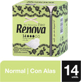 Renuevan las primeras compresas normales con alas | 14 tabletas | Ultrafino y superabsorbente.