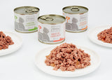 MjAMjAM - Comida húmeda premium para gatos - Paquete mixto I - Pollo, ternera y corazones, paquete de 6 (6 x 200 g), sin cereales y con carne extra