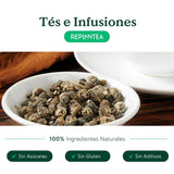 Té orgánico Jasmin Dragon Pearls (100 g) | Té verde premium en forma de perlas de jazmín enrolladas a mano | Especialidad de té con delicado aroma floral | REPLANTAR