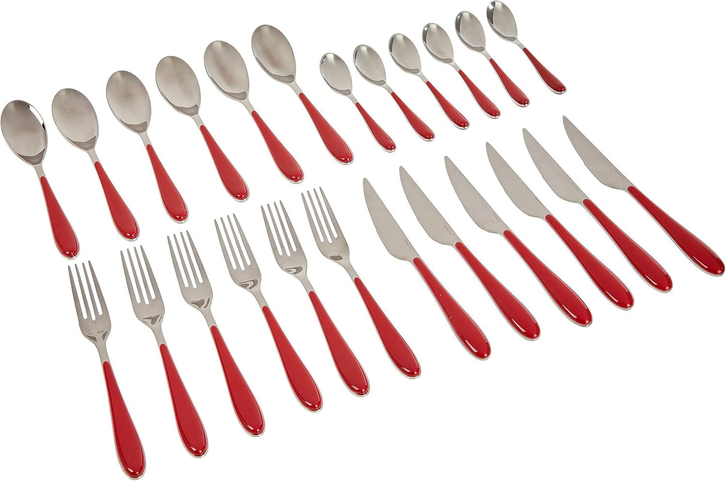 Juego de cubiertos Bugatti Gioia 24 piezas rojo Cocina Naty Shop