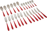 Juego de cubiertos Bugatti Gioia 24 piezas rojo Cocina Naty Shop