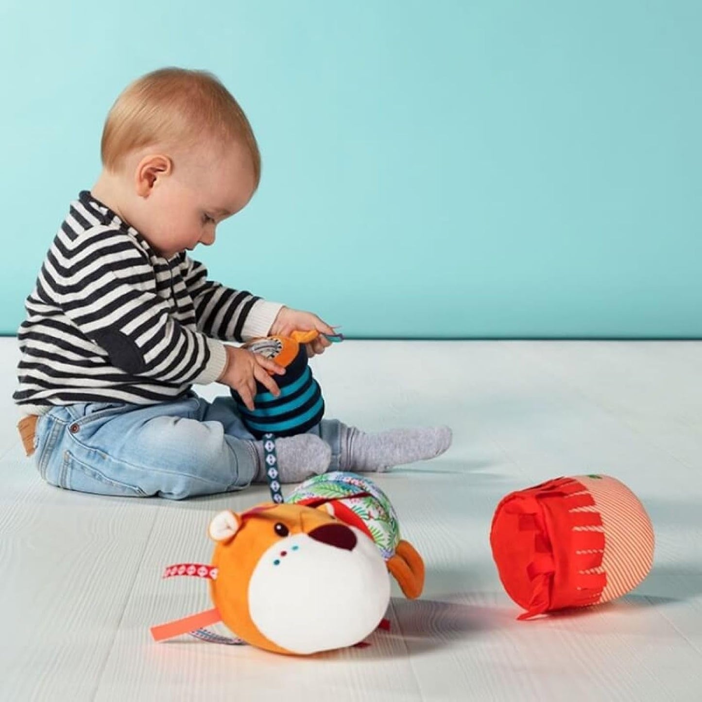 Lilliputiens - Rollo sonoro Jack Velcro - Colorido juguete de actividades para bebés con diferentes sonidos y sonajeros extraíbles - Fomenta la escucha y la motricidad - A partir de 6 meses - 83064 Baby Toys Naty Shop