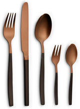 Echtwerk Positano Due-Bronze Cubertería Black Edition, 20 piezas, 4 personas Cocina Naty Shop Bronce/Negro
