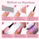 30 uñas postizas francesas – Pegamento en uñas artificiales – Uñas de gel suave para mujer – Uñas adhesivas acrílicas manicura cuadrada (rosa francés)