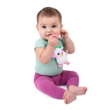 Bright Starts SootheMate Chupete de Peluche, Unicornio - Chupete desmontable con forma de chupete para recién nacidos y niños mayores