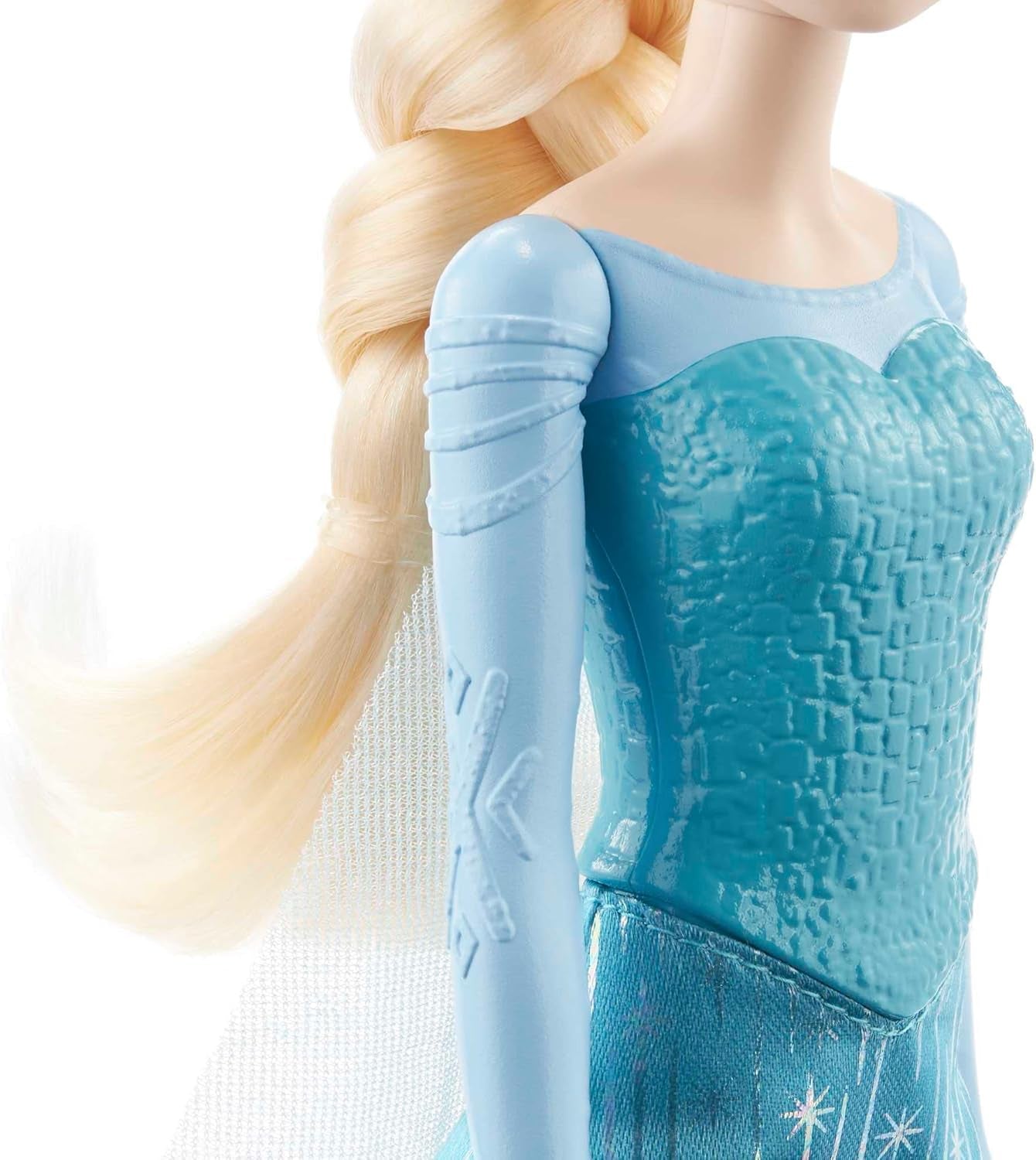 Elsa Mattel Disney Frozen Doll, Frozen Doll, Cabello rubio peinable, posicionable, zapatos desmontables, regalos de Disney, juguete para mayores de 3 años, HLW47