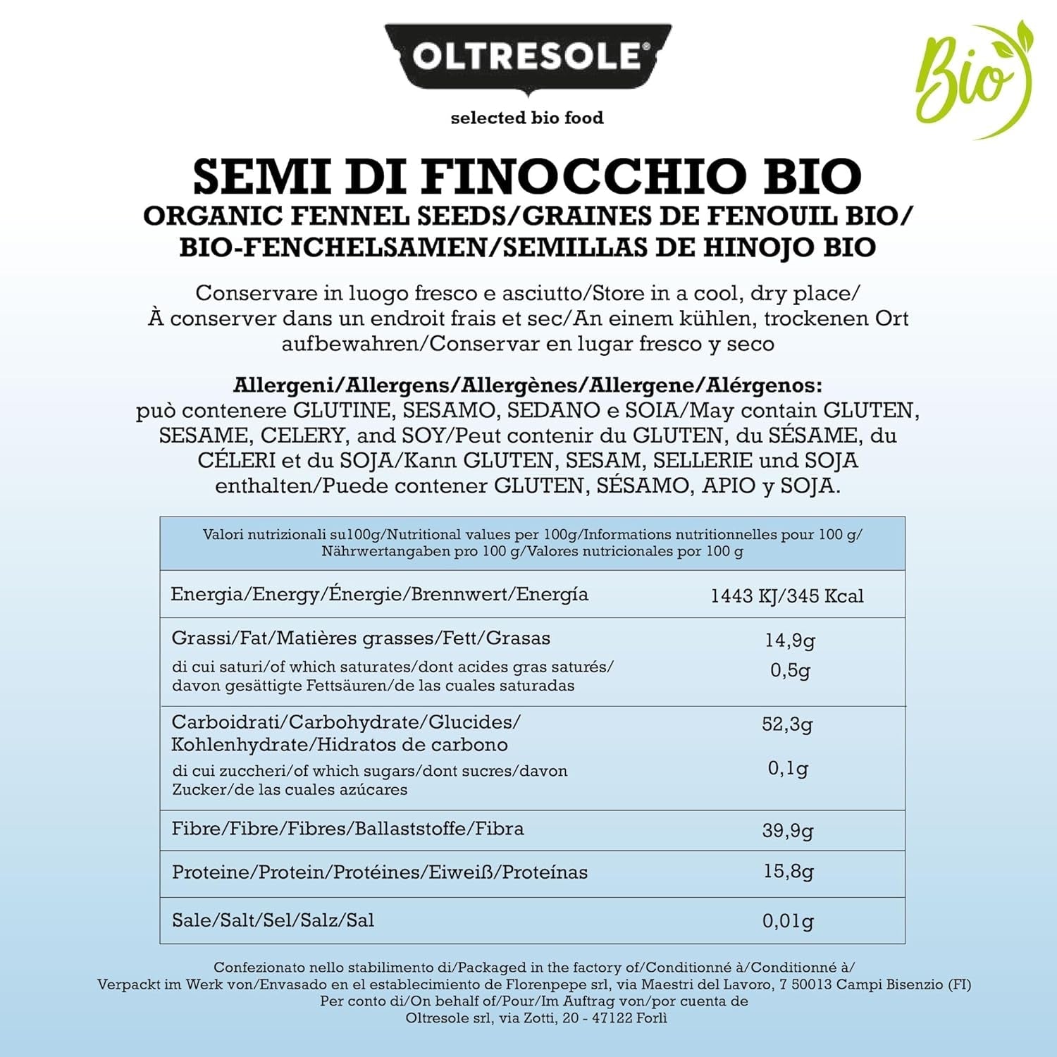Semillas de Hinojo Orgánicas 3kg Semillas Enteras Orgánicas Ideales para Infusiones y Recetas Digestivas de Hierbas Perfectas para Hornear Tamaño Conveniente