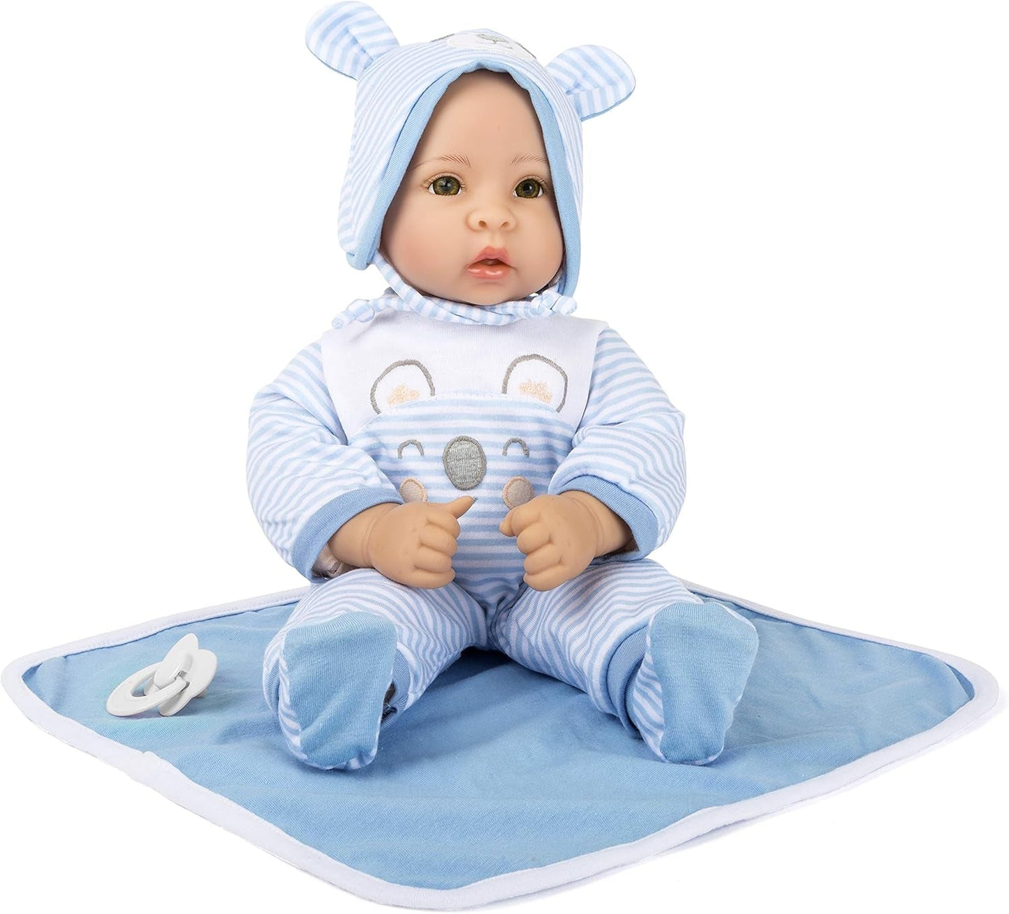 Muñeco Lukas de Small Foot, incluye ropa de quita y pon, chupete y manta suave, juego de rol, 11238