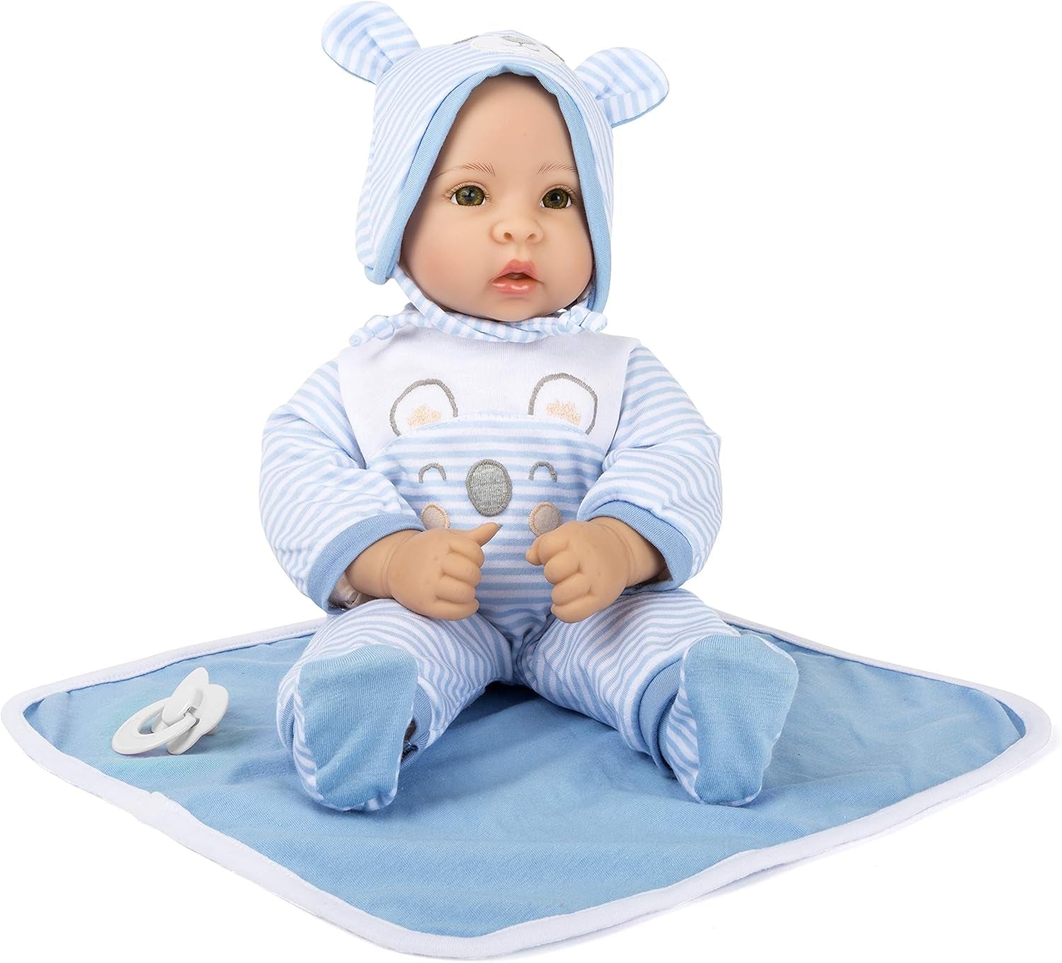Muñeco Lukas de Small Foot, incluye ropa de quita y pon, chupete y manta suave, juego de rol, 11238