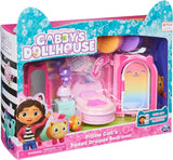 Habitación Deluxe de la casa de muñecas de Gabby, habitación para gatos, muebles y 2 cajas sorpresa con accesorios temáticos, adecuada para edades de 3 años en adelante