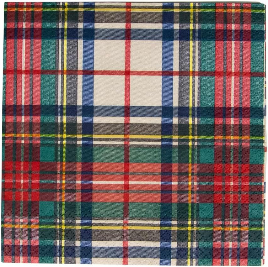 Servilletas de papel para cóctel Dress Stewart Tartan, 20 por paquete