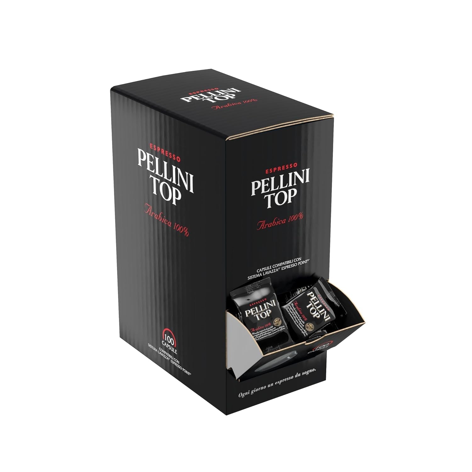 Espresso Pellini Top Arábica 100%, FAP Kapseln, 100 Kapseln Verpackung