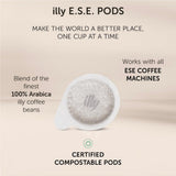 illy, Kaffee E.S.E. Pads Einzeldosis CLASSICO, 100% Arábica con Noten von Orangenblüten und Jasmin, Sanfter Gesmack und Süßer Nachgeschmack, 1 paquete con 18 cápsulas compostierbaren