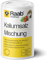 Raab Vitalfood Kalium salt-Mischung, Mineralsalzmischung mit 66,7% Natriumchlorid (Kochsalz) und 33% Kaliumchlorid, Kalium trägt zur Aufrechterhaltung eines normalen Blutdruck bei (1 dosis de 200 g)