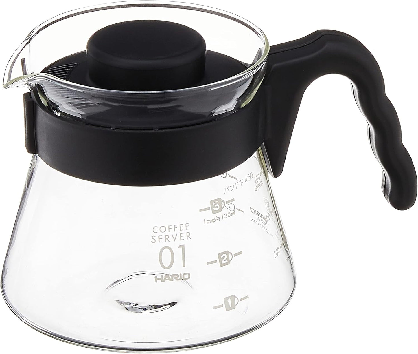 4977642019126 Jarra para servir café V60 700 ml VCS-02B, vidrio, incoloro, 17,3 x 14,1 x 13 cm