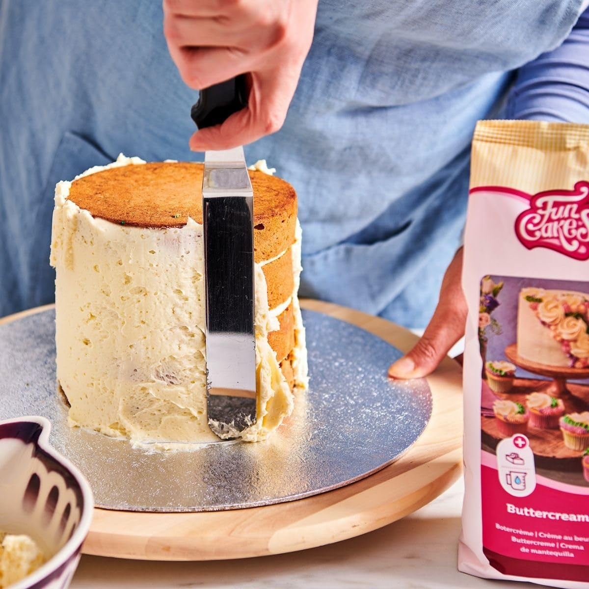 Funcakes Mix Para Crema De Mantequilla: Einfach Zu Berübenen, Cremig, Perfekt Zum Dekorieren, Abdecken Und Füllen Von Kuchen, Belag Auf Cupcakes, Halal., 1 Kg Mezcla para hornear y cocinar Naty Shop