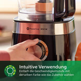Philips Kompakte Küchenmaschine - 850W, 31 funciones, 2,1 litros de capacidad, Powerchop, Edelstahlklinge (HR7530/10) Cocina Naty Shop