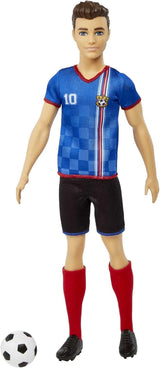 Barbie Serie Puedes Ser Cualquier Cosa Muñeco Ken Futbolista Pelo Castaño Muñeco Ken Camiseta Azul Fútbol 1X Muñeco Ken Futbolista Regalo Niños 3 Años Juguetes Hcn15 Naty Shop Muñecas
