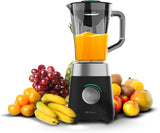 Cecotec Batidora de Pie Power Black Titanium 2200MAX Smooth, 2200 W Máxima Leistung, 6 Klingen Aus Edelstahl, Función Ice-Crush, Función Turbo y Smoothie, Función Autoclean Cocina Naty Shop Schwarz 1300 W | 1,5 litros | Plástico