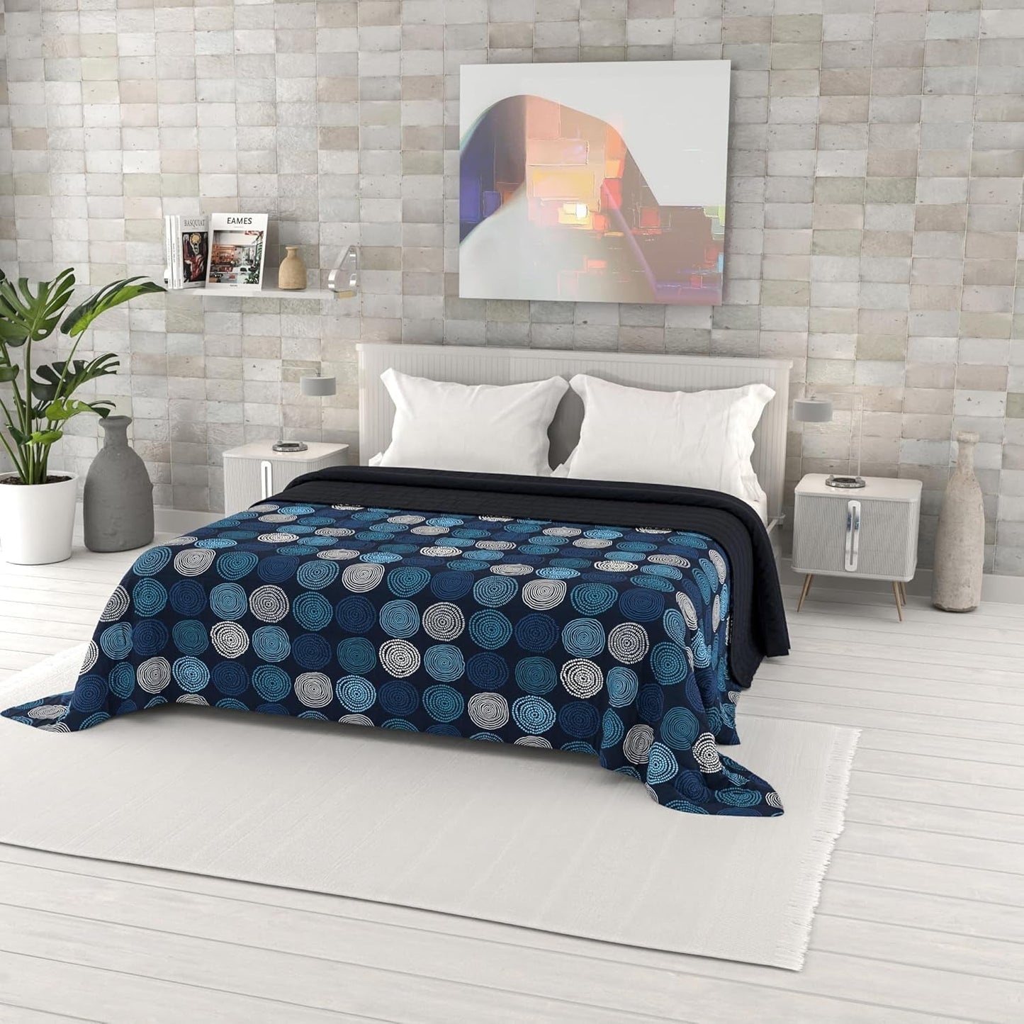 Colcha De Verano Estampada Fantasía, Relleno De Poliester, Pétalos, 260X270Cm Edredones y colchas Naty Shop Ipnotic 260X270Cm