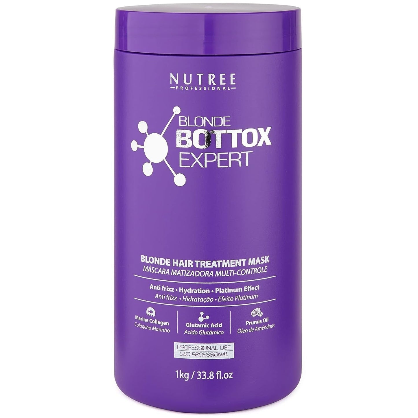 TRATAMIENTO PARA EL CABELLO RUBIO BONDOX 1kg Mascarilla Calor Púrpura Profesional - Aceite de Oliva - restaura la elasticidad y flexibilidad del cabello, suaviza, hidrata y aporta brillo Naty Shop Mascarilla Capilar Título predeterminado