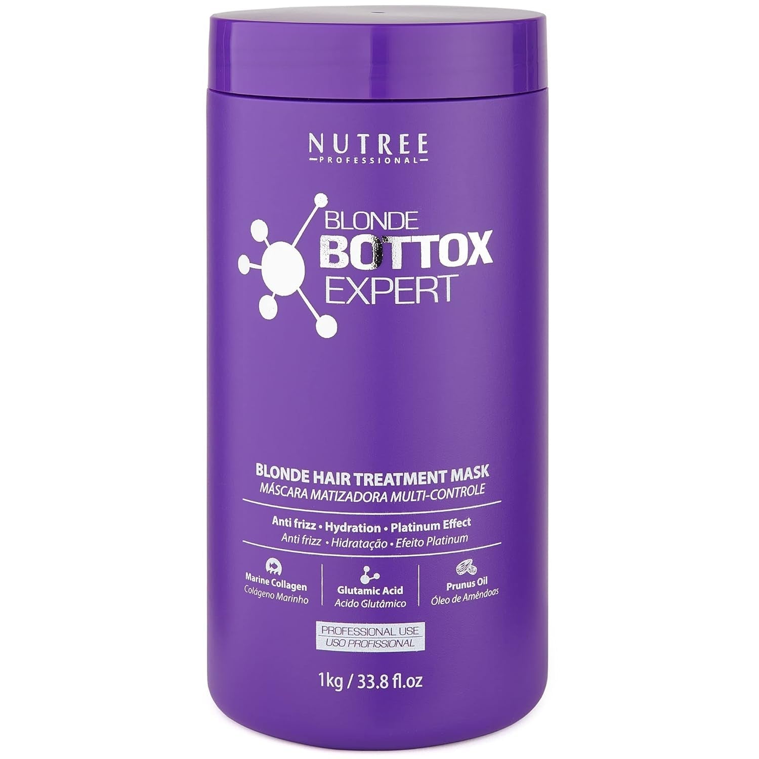 TRATAMIENTO PARA EL CABELLO RUBIO BONDOX 1kg Mascarilla Calor Púrpura Profesional - Aceite de Oliva - restaura la elasticidad y flexibilidad del cabello, suaviza, hidrata y aporta brillo Naty Shop Mascarilla Capilar Título predeterminado