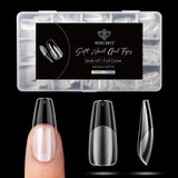 Modelones Puntas de Uñas 510 Piezas - Juego de Puntas de Uñas de Cobertura Completa, Juego de Puntas de Gel, Puntas de Uñas de Resina PMMA Prepulidas, Uñas Artificiales para Pegamento en Nail Art DIY, Squoval Corto