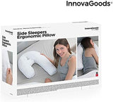 Innovagoods Almohada Ergonómica En Forma De U Para Dormir De Lado, Ideal Para El Embarazo, Favorece La Respiración Tranquila, Reduce Los Ronquidos, Algodón Y Poliéster, Blanco, 39 X 57 X 14 Cm Almohadas Ortopédicas Cervicales Naty Shop