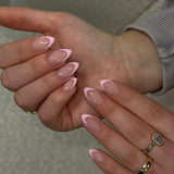 Puntas francesas largas, pegamento con purpurina dorada en uñas cuadradas largas, juego de uñas postizas con punta francesa y purpurina, uñas artificiales cuadradas para mujer, 24 Uds.