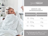 Manta de relajación Traumnacht 135 X 200 Cm, manta lastrada de 4 kg para calmar y aliviar el estrés, recomendada para adultos, certificado Oeko-Tex, producida según los estándares de calidad alemanes Edredones y edredones Naty Shop