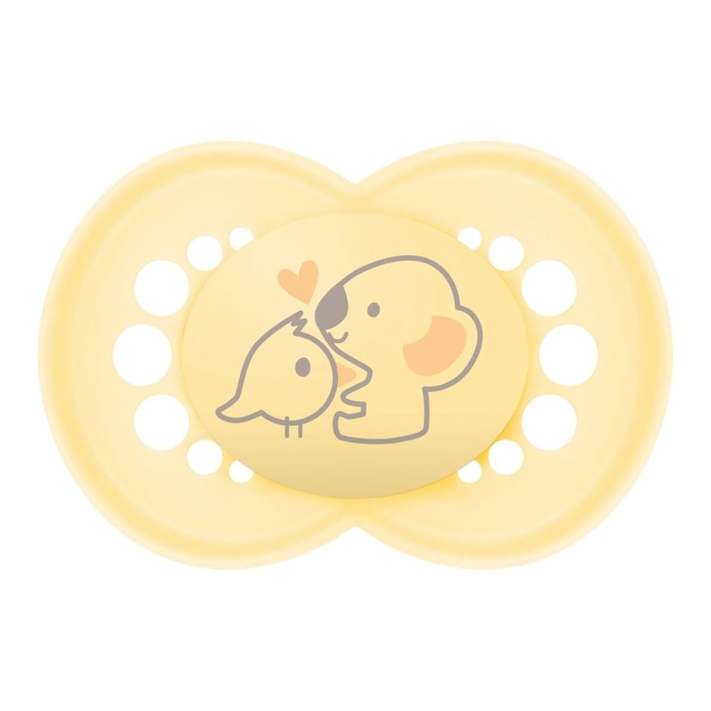 MAMÁ | Chupete original beige 18+ meses (paquete de 3) selección aleatoria de colores - Tetina simétrica de silicona ultrasuave - Chupete de bebé con forma anatómica para un desarrollo óptimo de la boca