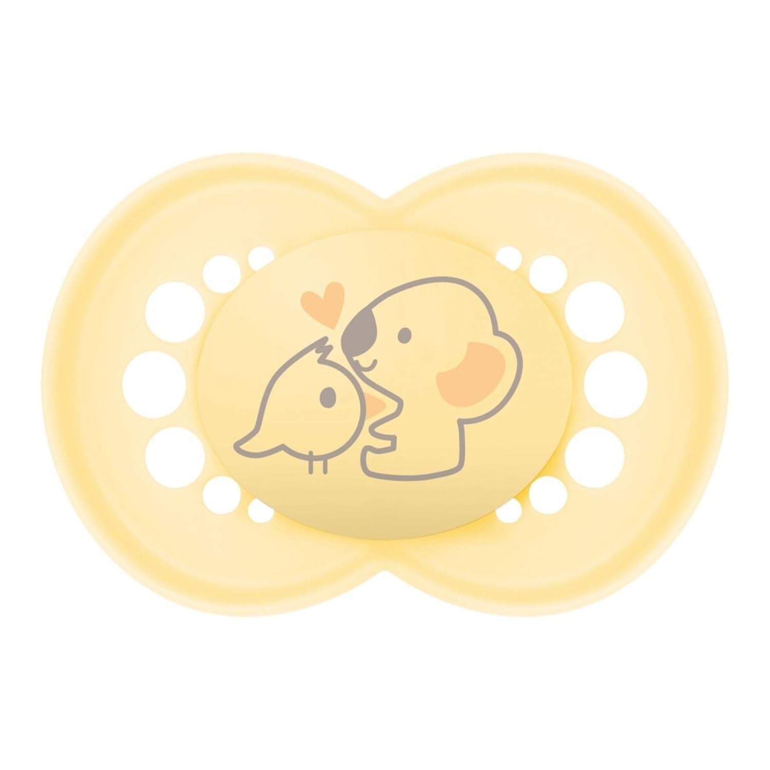 MAMÁ | Chupete original beige 18+ meses (paquete de 3) selección aleatoria de colores - Tetina simétrica de silicona ultrasuave - Chupete de bebé con forma anatómica para un desarrollo óptimo de la boca