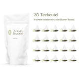 Anna'S Teapot Sencha Bolsitas de té verde orgánico - Té verde japonés orgánico 20 bolsitas piramidales en una bolsa resellable