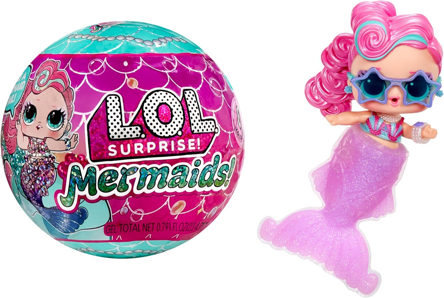 Jajaja ¡Sorpresa! Mermaids Tots - Mini muñecas de moda con colas que cambian de color - Adecuadas para coleccionistas, niñas y niños a partir de 4 años