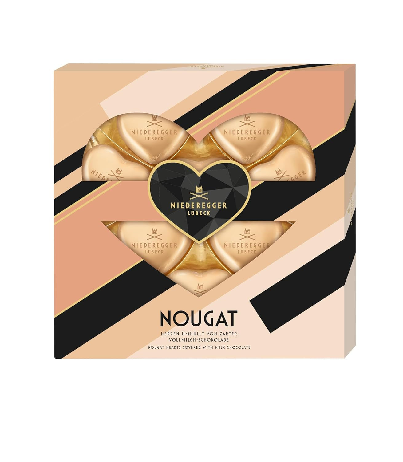 Corazones de turrón Niederegger, 125 g
