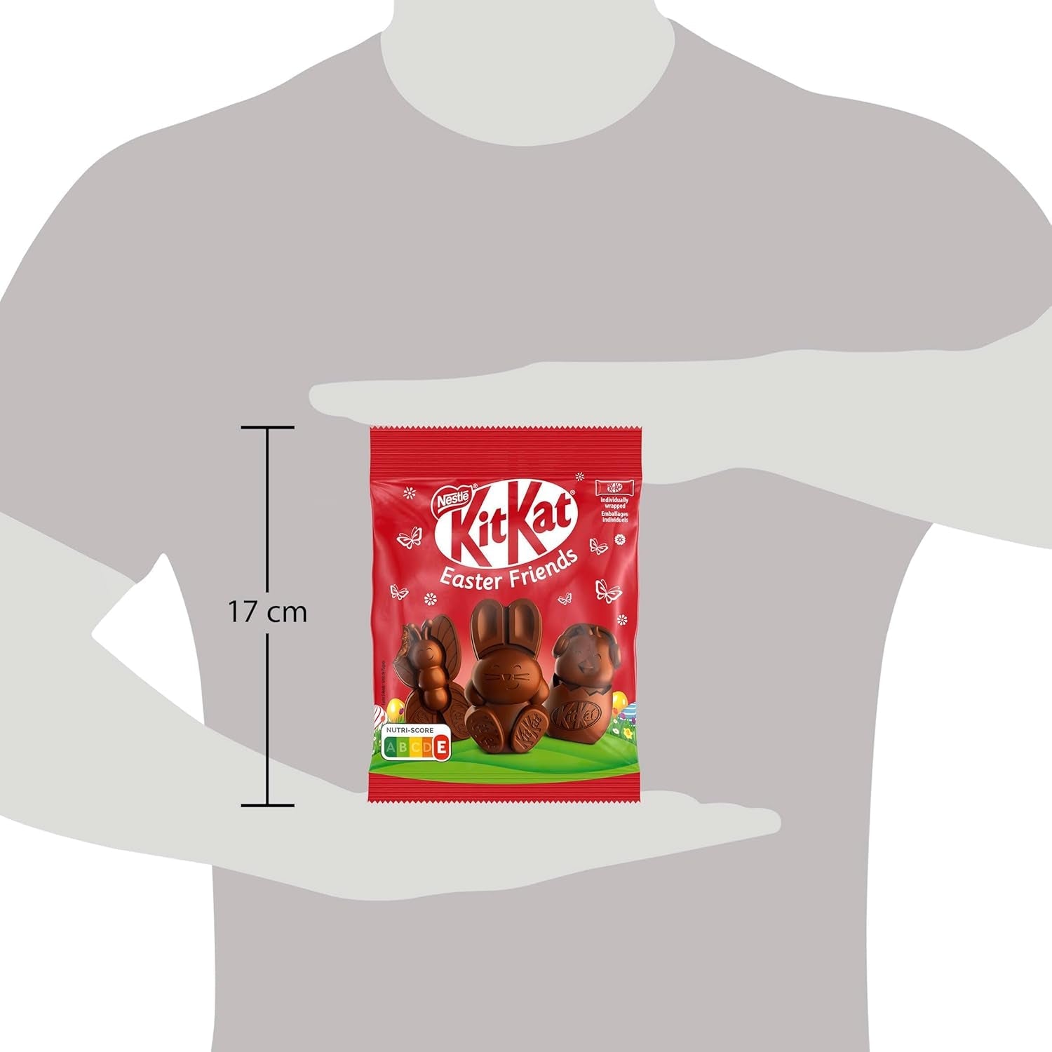 NESTLÉ Easter Friends, mini figuritas de Pascua de chocolate con leche y trocitos crujientes, 1 paquete (1 x 65 g)