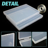 2 uds 30cm cinta adhesiva de doble cara caja de almacenamiento de uñas artificiales caja rectangular transparente cajas de embalaje de plástico contenedor de puntas de uñas uñas artificiales 21,8x15,5 cm