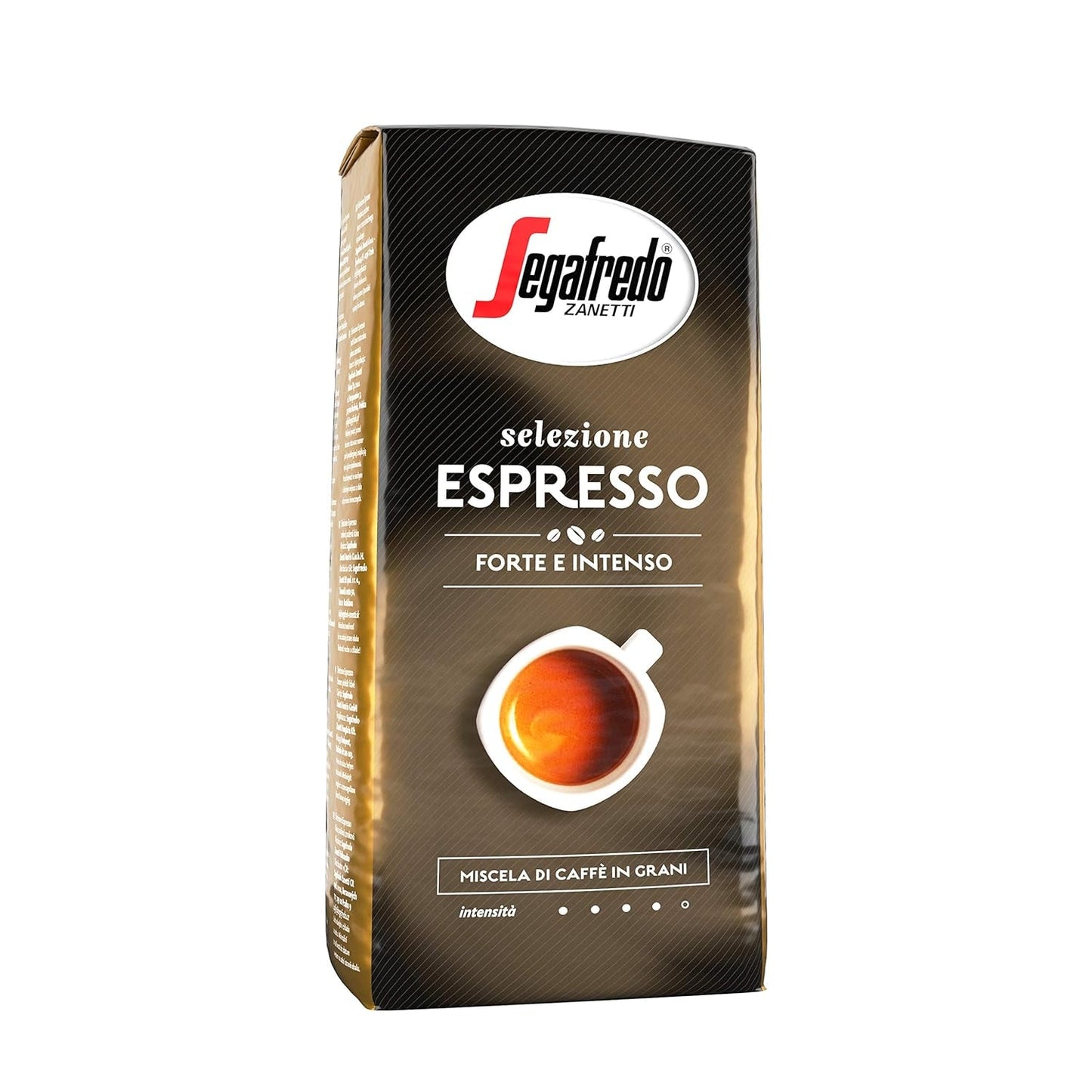 Segafredo Zanetti Selezione Espresso - Grano entero (paquete de 1kg) - Apto para todas las especialidades de café italiano - Tostado medio a oscuro, sabor fuerte e intenso