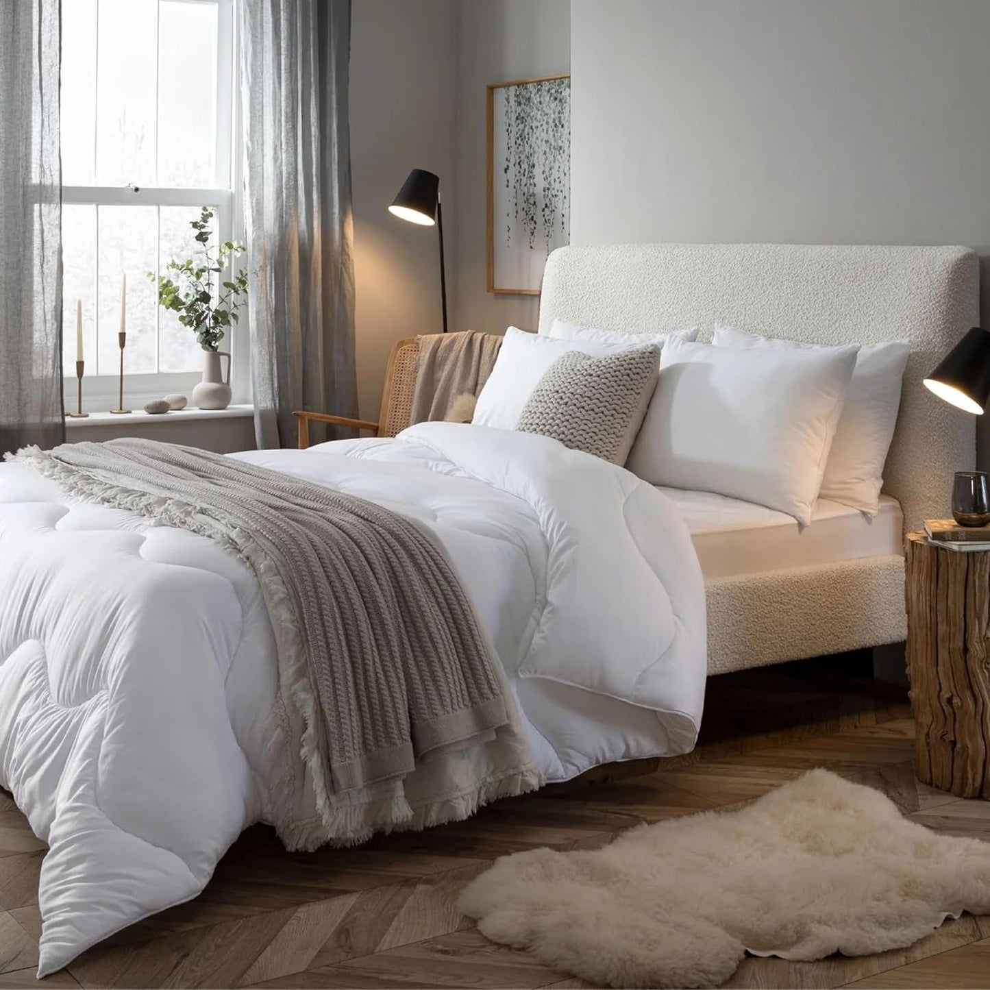 Edredón Twin Spundown 4,5 Tog Ligero Hipoalergénico Cálido Lavable Edredón de Verano Cama Doble Funda de Calidad de Hotel de Lujo con Nuestros Materiales Reciclados Naty Shop Quilts & Quilts