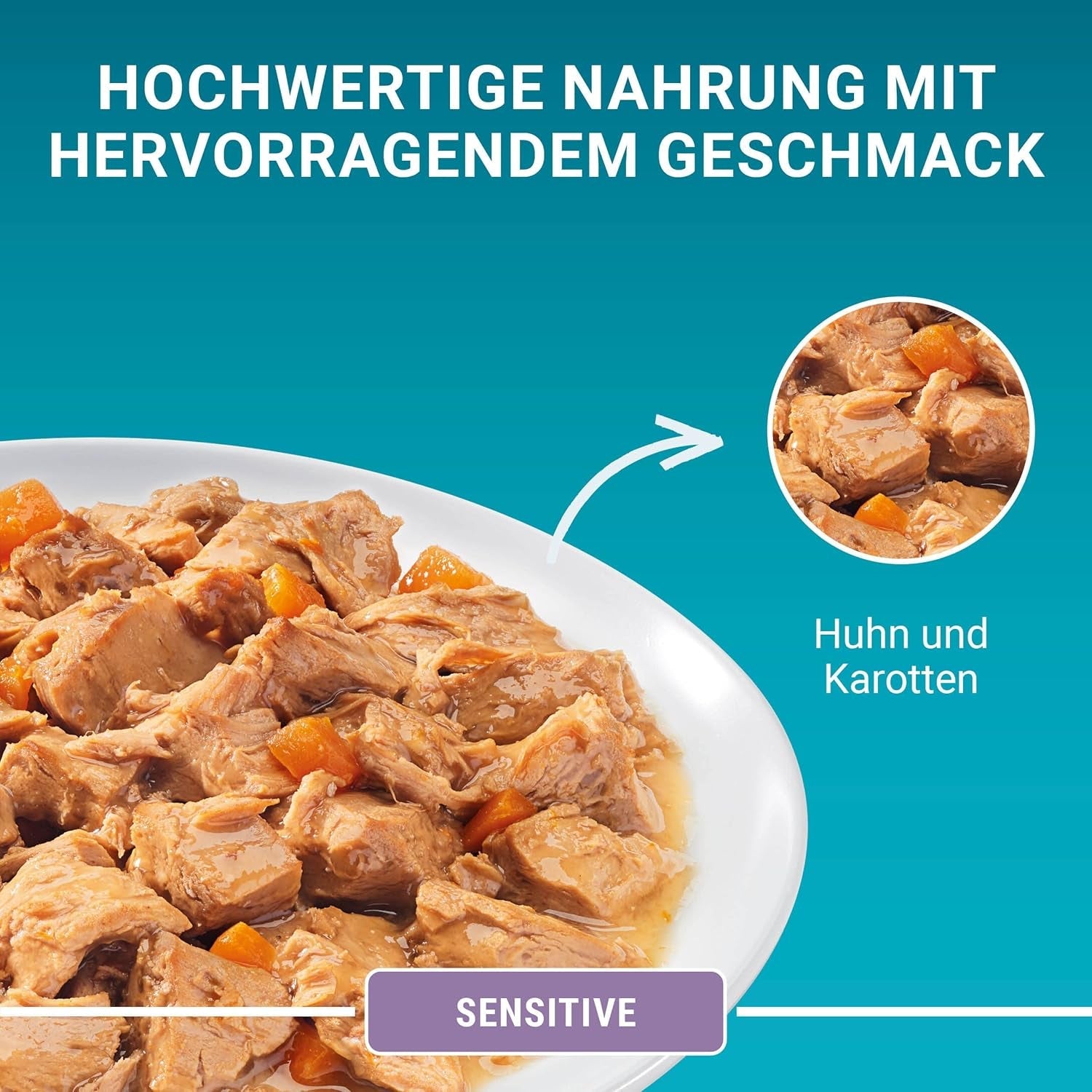 PURINA ONE Comida húmeda para gatos Sensitive, trozos tiernos en salsa de pollo, paquete de 26 (26 x 85 g)