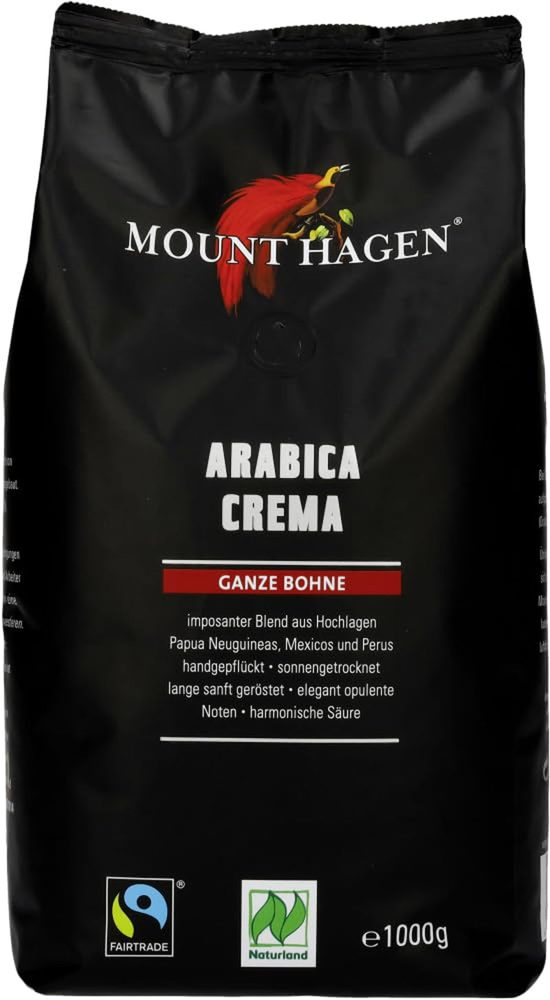 Crema para café tostado orgánica, en grano entero (2 x 1 kg)